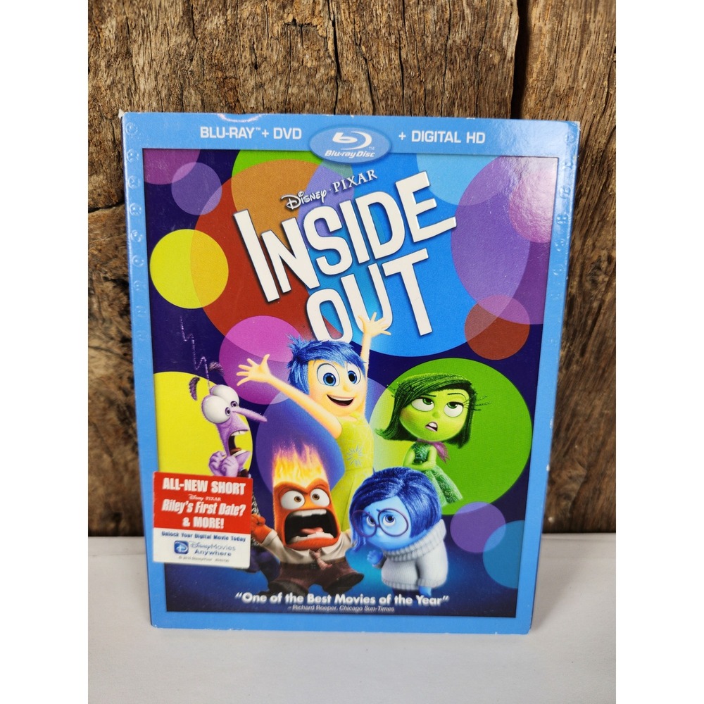 Disney Pixar Inside Out Blu-ray DVD Digital HD Combo Set Animated Movie PG